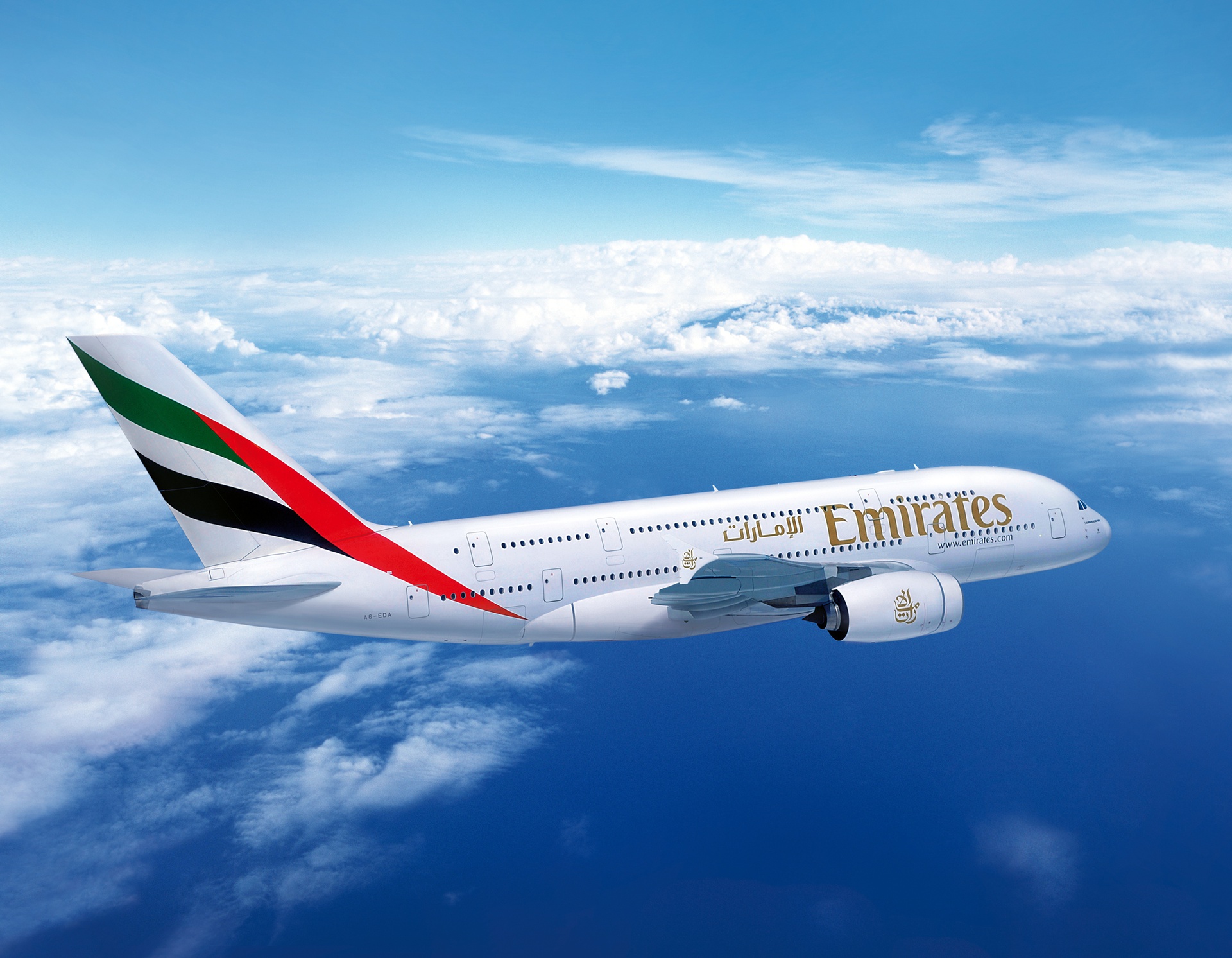 Emirates Rolls Out Special Airbus A380 Livery to celebrate UAE @ 50