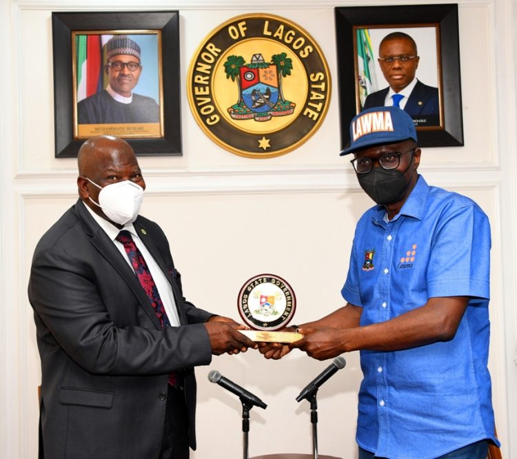 Naicom visits Lagos State Governor in Lagos