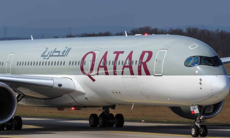 Qatar Airways flies World Cup above 8 Stadiums on special Boeing 777